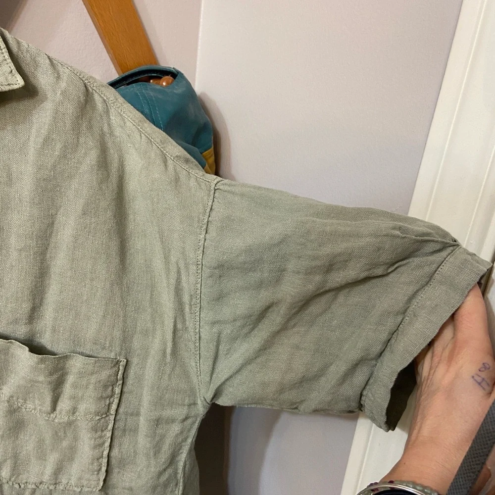 Zara Linen Button Down - Picture 4 of 7